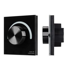 Панель SMART-P99-DIM-G-IN Black (230В 1.5В 0/1-10В Rotary 2.4G) (Стекло) Arlight 028433